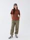 Women's Elastic Waist Straight Parachute Trousers